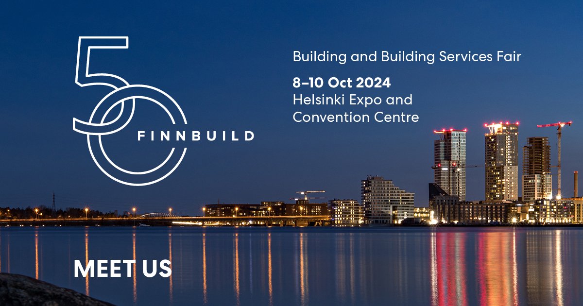 TKR will be participating in the FinnBuild Fair at the Helsinki Exhibition and Convention Centre from October 8–10!
